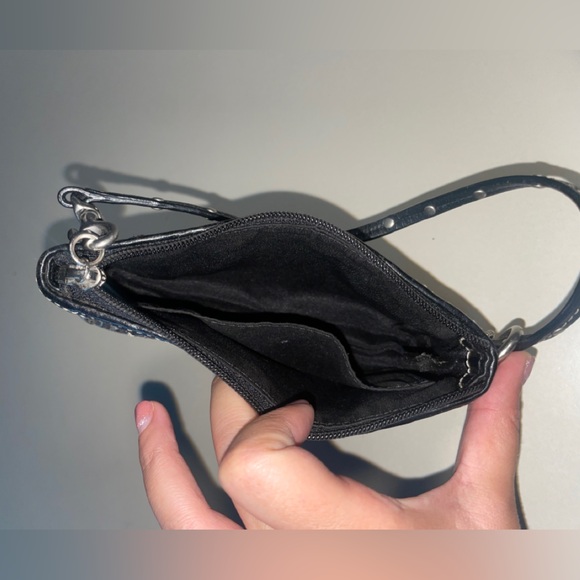 COACH BLACK "C" LOGO WRISTLET WALLET W/ HANGTAG black Strap - Picture 2 of 2